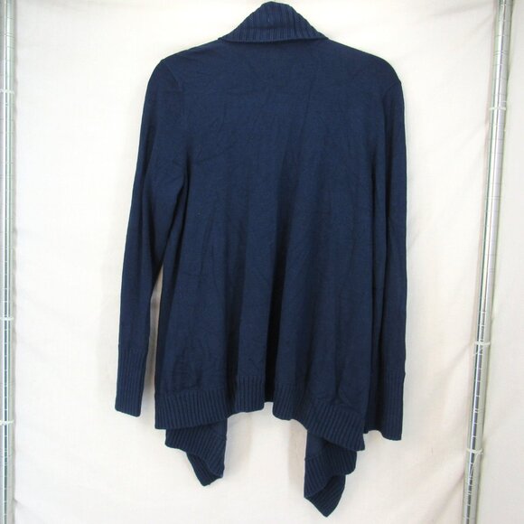 I N C International Concepts Women's Navy Blue Open Front Duster Cardigan XL - Picture 4 of 9